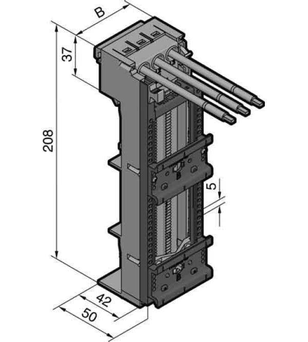 Rittal OM-Premium-Adapter 32A SV 9340380 AWG10 45x208mm 2TS+Tragrahmen