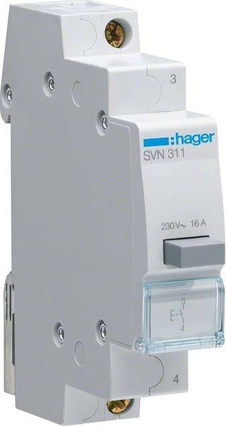 Hager Taster 16A 1Schließer SVN311 230VAC 1PLE