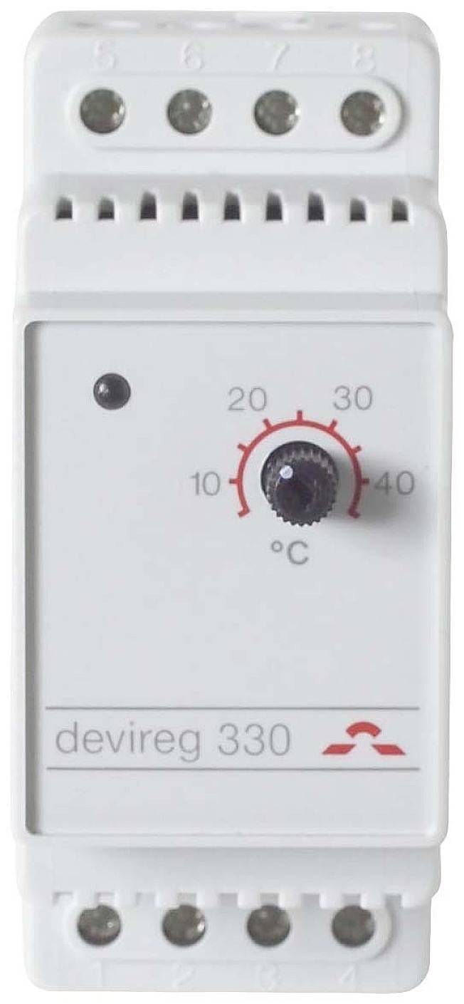 DEVI Thermostat Devireg 330 140f1072 +5/+45 Grad grau