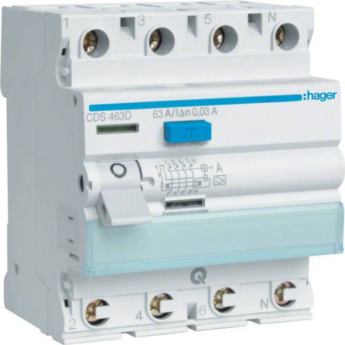 Hager Fi-Schalter 4polig 6kA 40A CDS440D ** 30mA Typ A QuickConnect