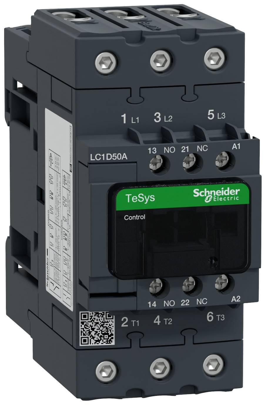 3389119408707 - Tesys d contactor lc1d50ap7 3p 50a ac-3 22kw@400v 1no+1nc aux contact 230v 50 60hz ac coil