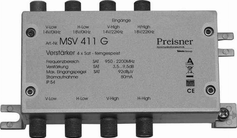 Televes Verstärker 4xSAT MULTRIX MSV411G