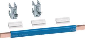 Hager CU-Schiene universZ 180x9x6mm N75B ** 35qmm blau lamelliert m.2xKlemmen