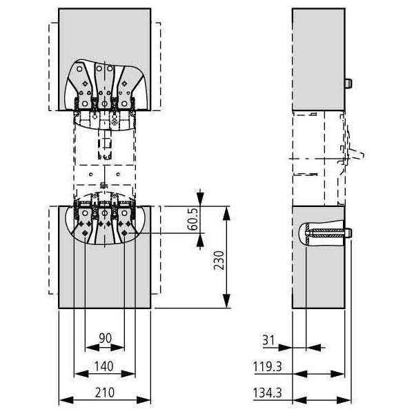 EATON NZM3-XKSAV Abdeckung 3p 119858 f.Anschlussverbreiterung 119858