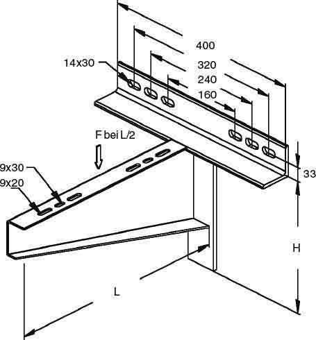 4013339183623 - NIED Klemmausleger sehr schwer KTTSS300 ** 206x340mm feuerverzinkt