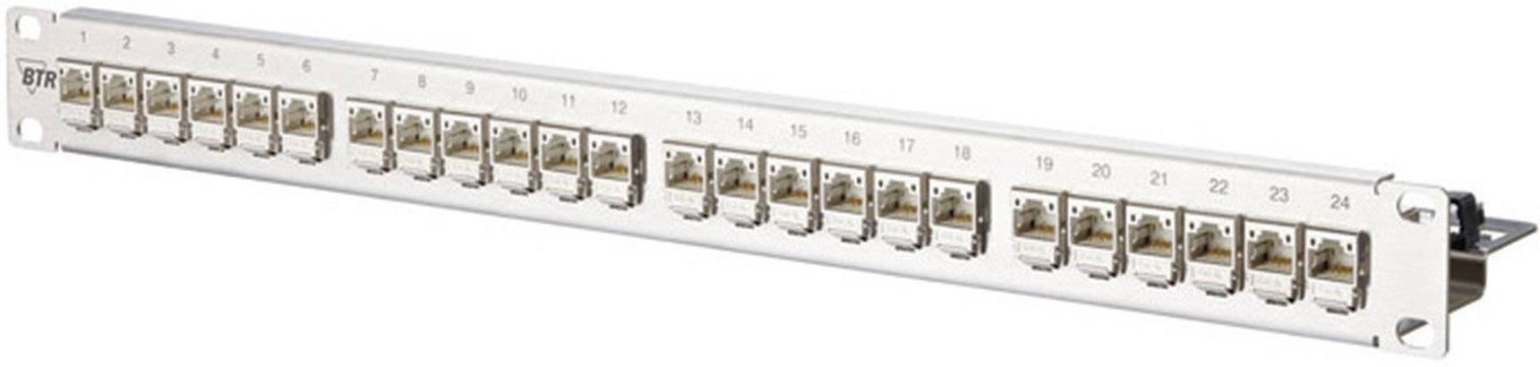 Metz C6A Modul Patch-Panel 130B11P1-E 24 Port 180° 1HE Edelstahl bestückt