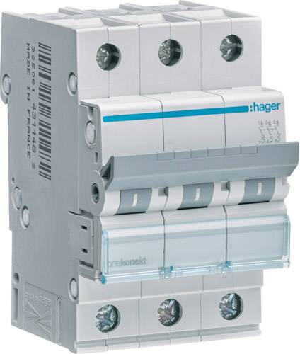 3250614311437 - Leitungsschutzschalter ac c 10A 3p 415V 6kA 3TE 50Hz Zusatzeinrichtungen möglich MCN310 - Hager