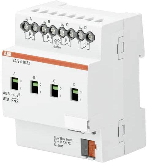 ABB SA/S4.16.5.1 SA/S4.16.5.1 Schaltaktor, 4F 16/20C-Load