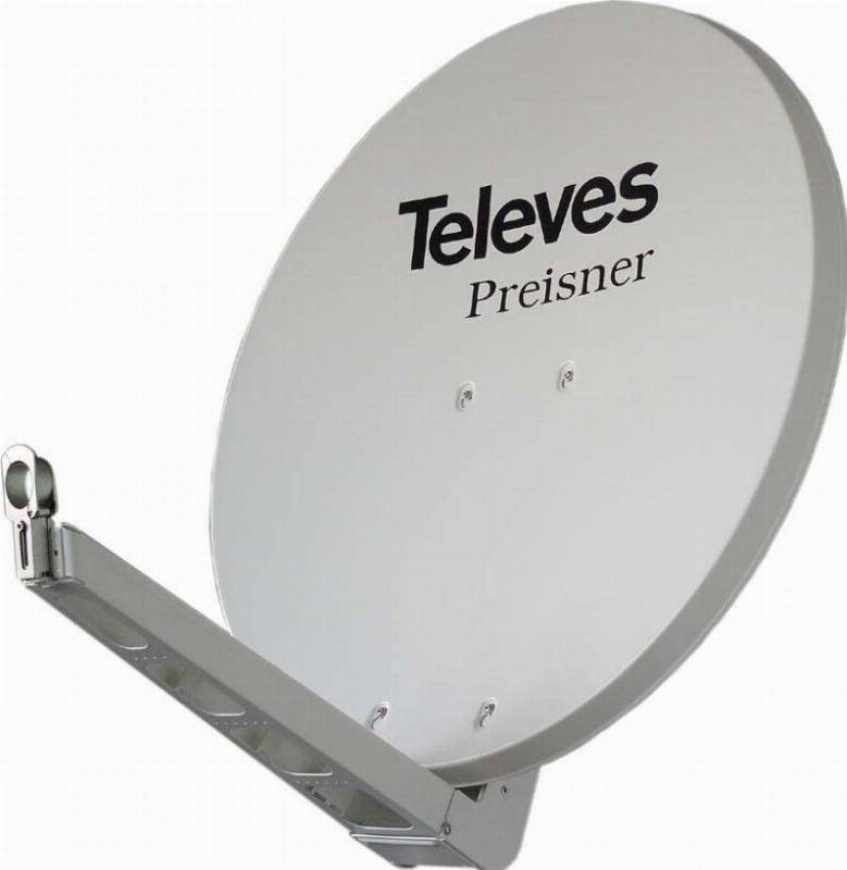 Televes SAT-Spiegel weiß S85QSD-W OSD-Line BxH85x95cm Feedarm klappbar