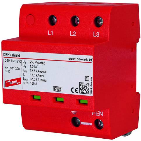 DEHN Anschlussfertiger DSH TNC 255 Basis-Kombi-Ableiter für TN-C-Systeme