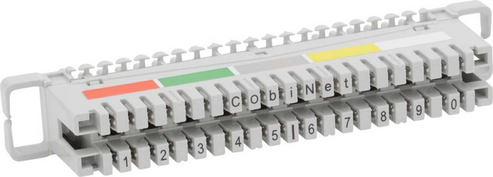 4057227126828 - CobiNet 112682 LSA-Anschlussleiste 2 10 zu 10DA mFarbcode fMontagewanne -kanal