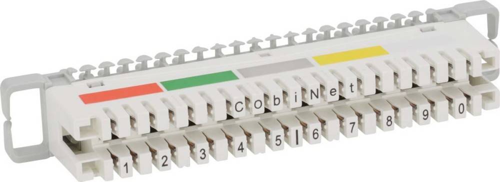 CobiNet 112680 LSA-Trennleiste 2/10 zu 10DA m.Farbcode f.Montagewanne/-kanal