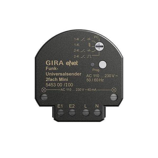 GIRA 545300 eNet Funk Uni-Sender 2fach Mini