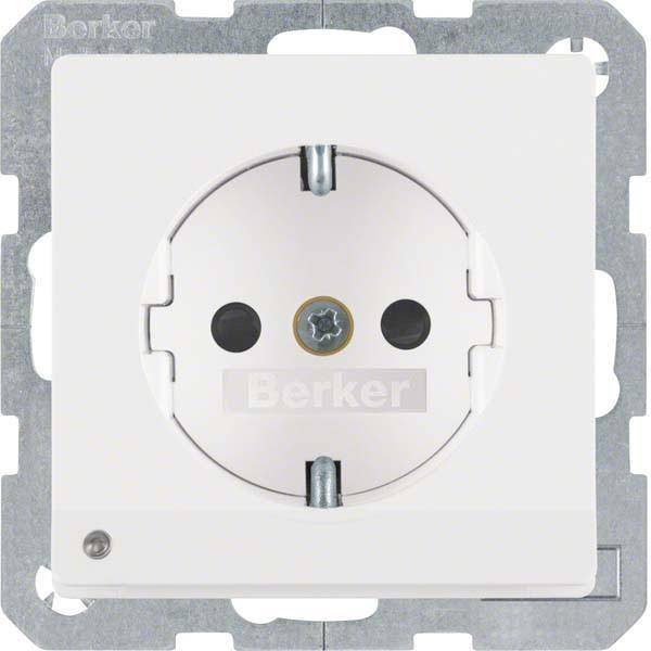 Berker Steckdose SCHUKO m. 41096089 LED-Orientierungslicht Q.1/Q.3 polarweiß