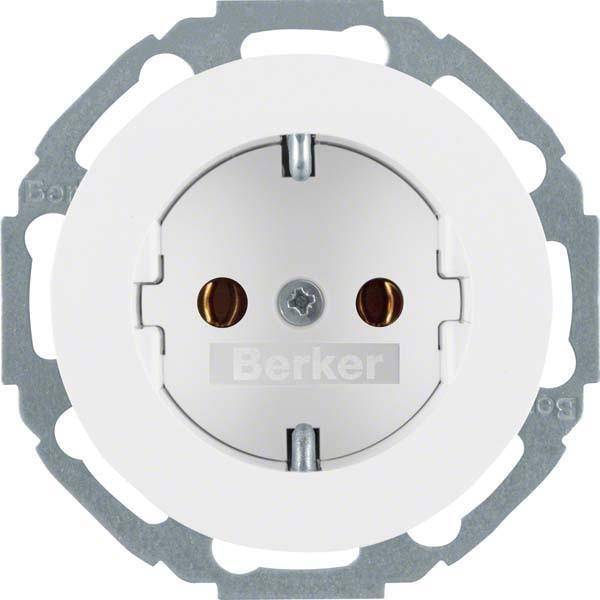 Berker Steckdose SCHUKO 47452089 Serie R.Classic polarweiß, glänzend