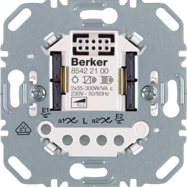 Berker Universal Tastdimmer 85422100 2fach (auch für LED 12-54 Watt je Kanal)