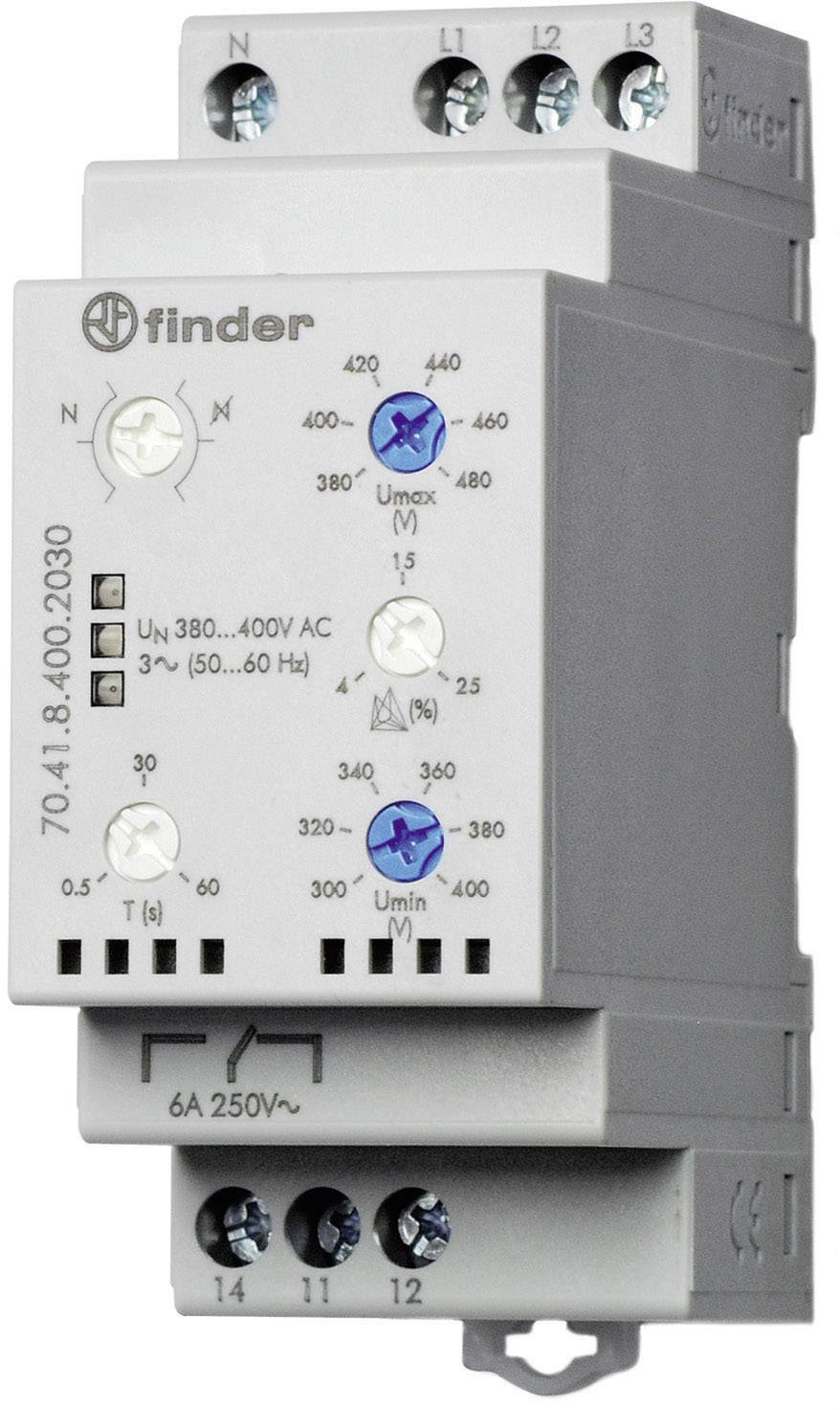 Finder 3-Phasen-Netzüberwachung 70.41.8.400.2030 1W 6A 380-415VAC