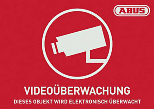 4043158023534 - AU1420 Warnaufkleber Videoüberwachung Sprachen Deutsch (b x h) 148 mm x 105 mm - Abus