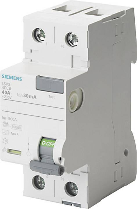 Siemens FI-Schalter 2x16A 5SV31116 Typ A 16A 1+N-pol 10mA 230V 2TE