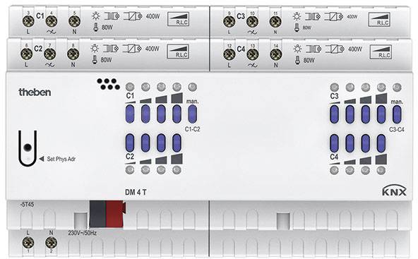 THEB KNX Universal-Dimmaktor DM 4 T KNX 4-fach