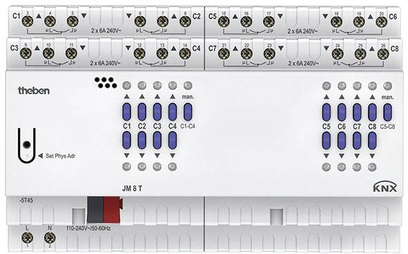 THEB KNX Jalousieaktor JM 8 T KNX 8-fach