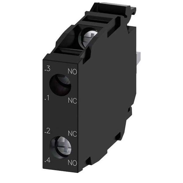 4011209950979 - Contact module with 2 contact elements 1 no+1 nc screw terminal for front plate mounting