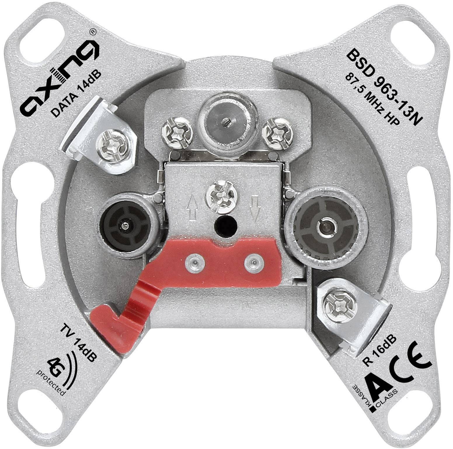 AXING Durchgangsdose BSD 963-13N Multimedia 3Loch 5-1006MHz 14dB Kl.A+