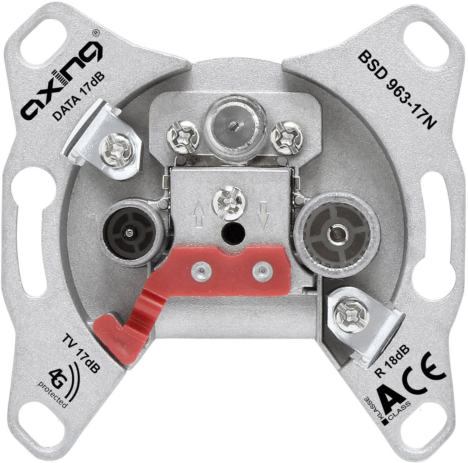 AXING Durchgangsdose BSD 963-17N Multimedia 3Loch 5-1006MHz 17dB Kl.A+