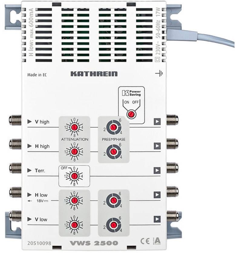 KATH Multischalter- VWS 2500 Verteilnetzverstärker,5 Verstärker