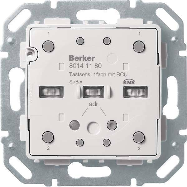 Berker Tastsensor-Modul 1fach 80141180 mit integ. Busankoppler KNX S.1/B.3/B.7