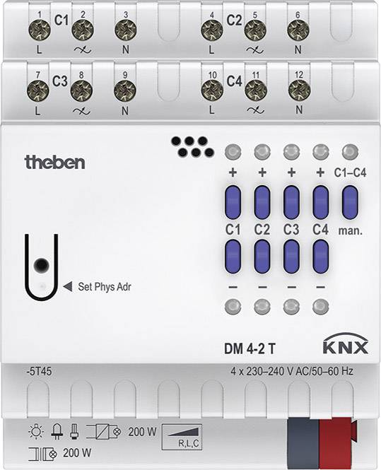 THEB KNX Dimmaktor DM 4-2 T KNX 4-fach