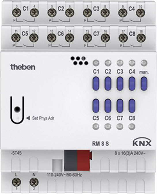 4003468490990 - THEB KNX Schaltaktor RM 8 S KNX 8-fach