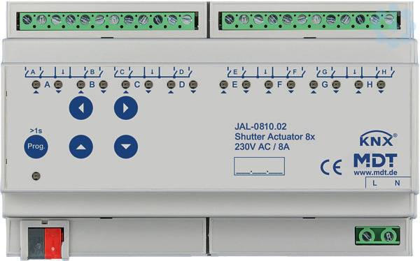 MDT JAL-0810.02 Jalousieaktor 8fach 8TE REG 10A 230VAC