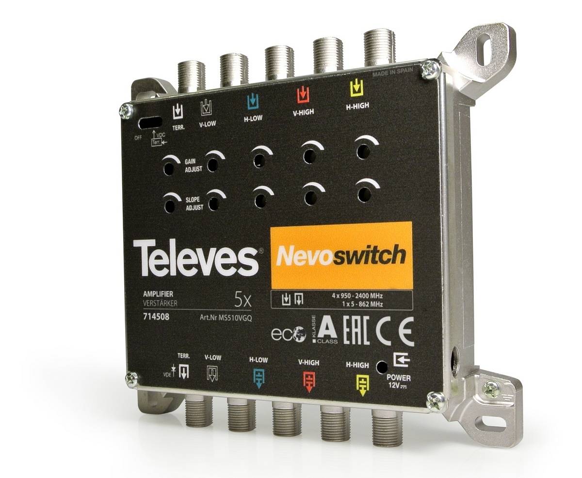 Televes 5-fach Verstärker MS510VGQ 5-15dB f.NEVO