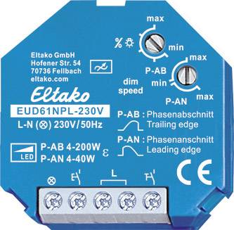 Eltako EUD61NPL-230V Univ.Dimmschalter (V) o.N-Anschl. speziell f.LED 61100832