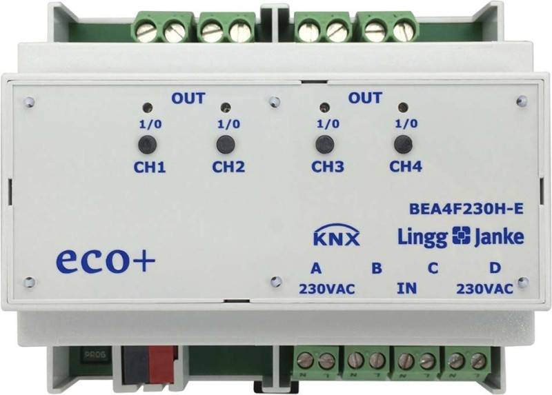 LINGG Binär-Ein/-Ausgang eco+ 4f 79244 230V AC/DC 16A C-Last BEA4F230-E 6TE