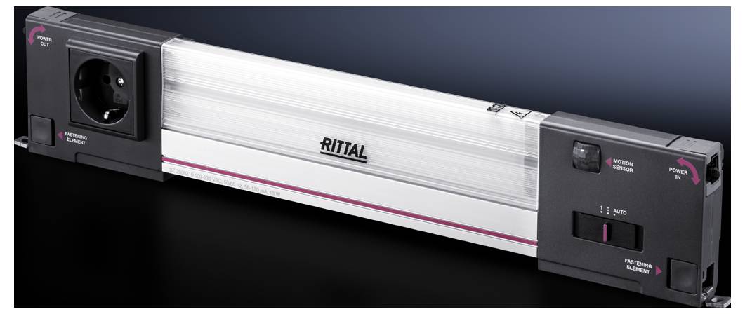 Rittal Leuchte LED 1200lm SZ 2500310 100-240V 437mm m.Steckdose+Bewegungsmel.