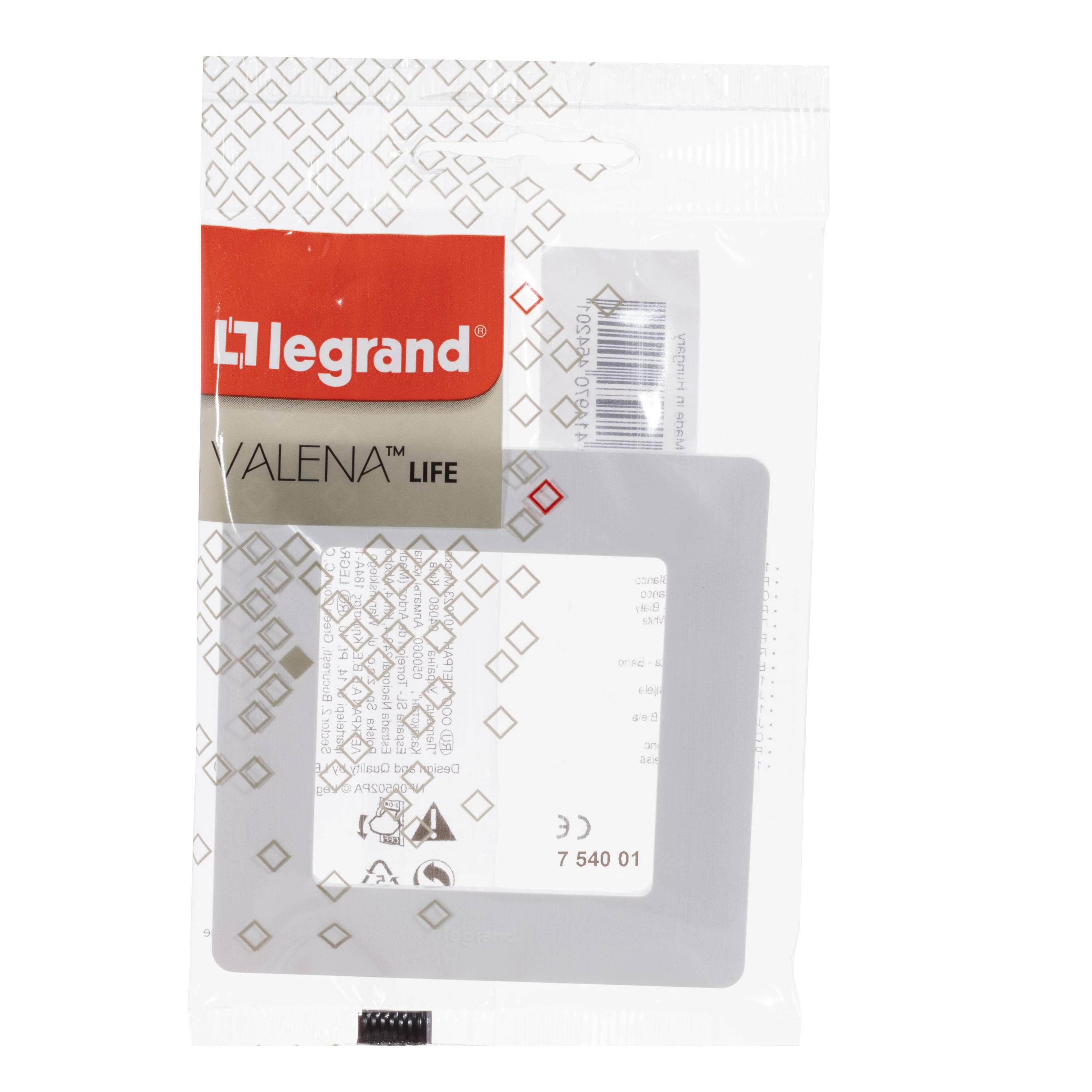 Legrand 754001 Rahmen 1-fach Valena Life ultraweiß Thermoplast