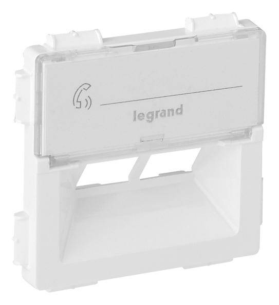 Legrand 755380 Abdeckung f.Rutenbeck 2xRJ45 Kat.5E UTP Valena Life ultraweiß