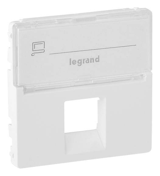 Legrand 755470 Abdeckung RJ11/RJ45 m.B.-feld 1fach Valena Life ultraweiß