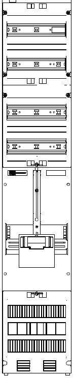 ABN Zählerplatz 3Pkt 1R 1V ZV19010 4-reihig o.V./B.m.SAS 5p.BxH:250x1350mm