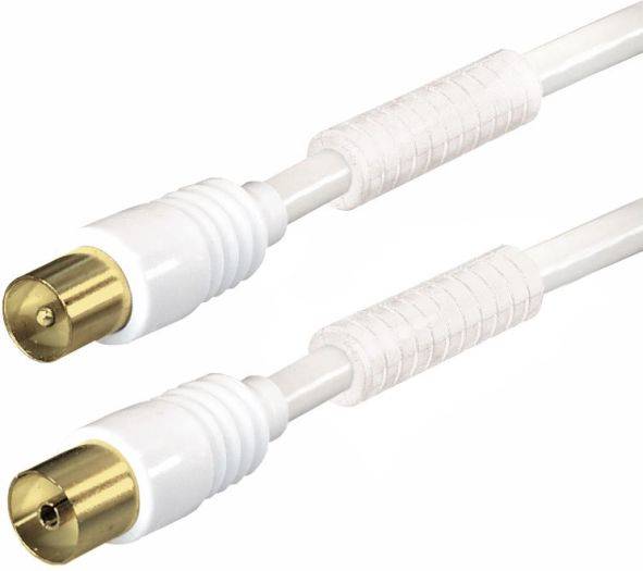 Hapena Antennen-Kabel 2m ws 12721 Koax-Stecker -Koax-Kupplung 110dB Ferrit