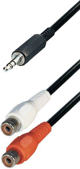 4004220086000 - Hapena Audio-Adapter KS35ST CK2 08600 015m 35mm Klinken-St - 2xCinch-Kuppl