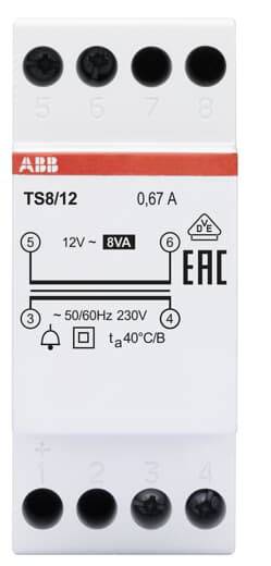 8012542286851 - ABB Klingeltransformator 8VA TS8 12 12VAC 2CSM228685R0812