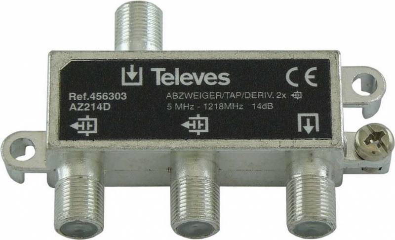 Televes 2-fach Abzweiger AZ214D 5-1218 MHz AD:14dB 456303