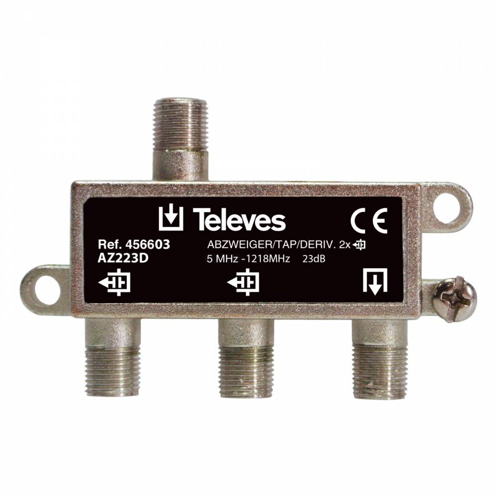 Televes 2-fach Abzweiger AZ223D 5-1218 MHz AD:23dB 456603