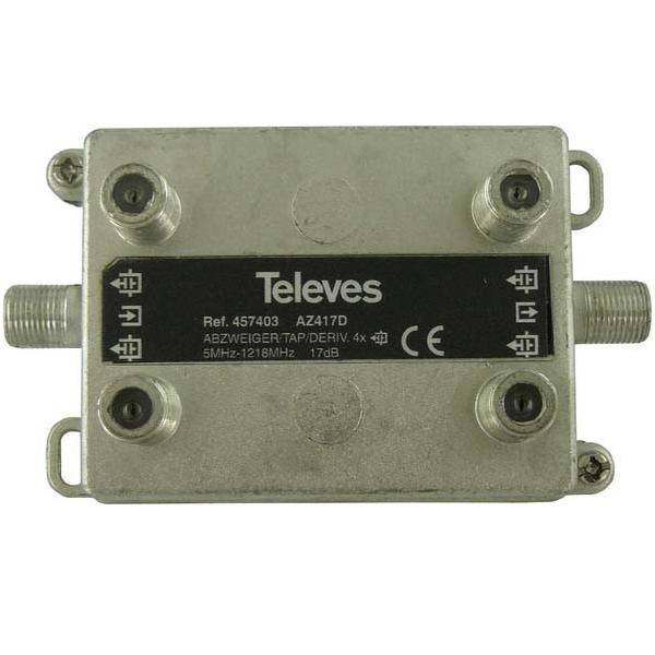 8424450193075 - Televes 4-fach Abzweiger AZ417D 5-1218 MHz AD17dB 457403