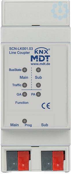 MDT SCN-LK001.03 Bereichs-/Linienkoppler 2TE REG unterstützt Gruppenadressen+KNX