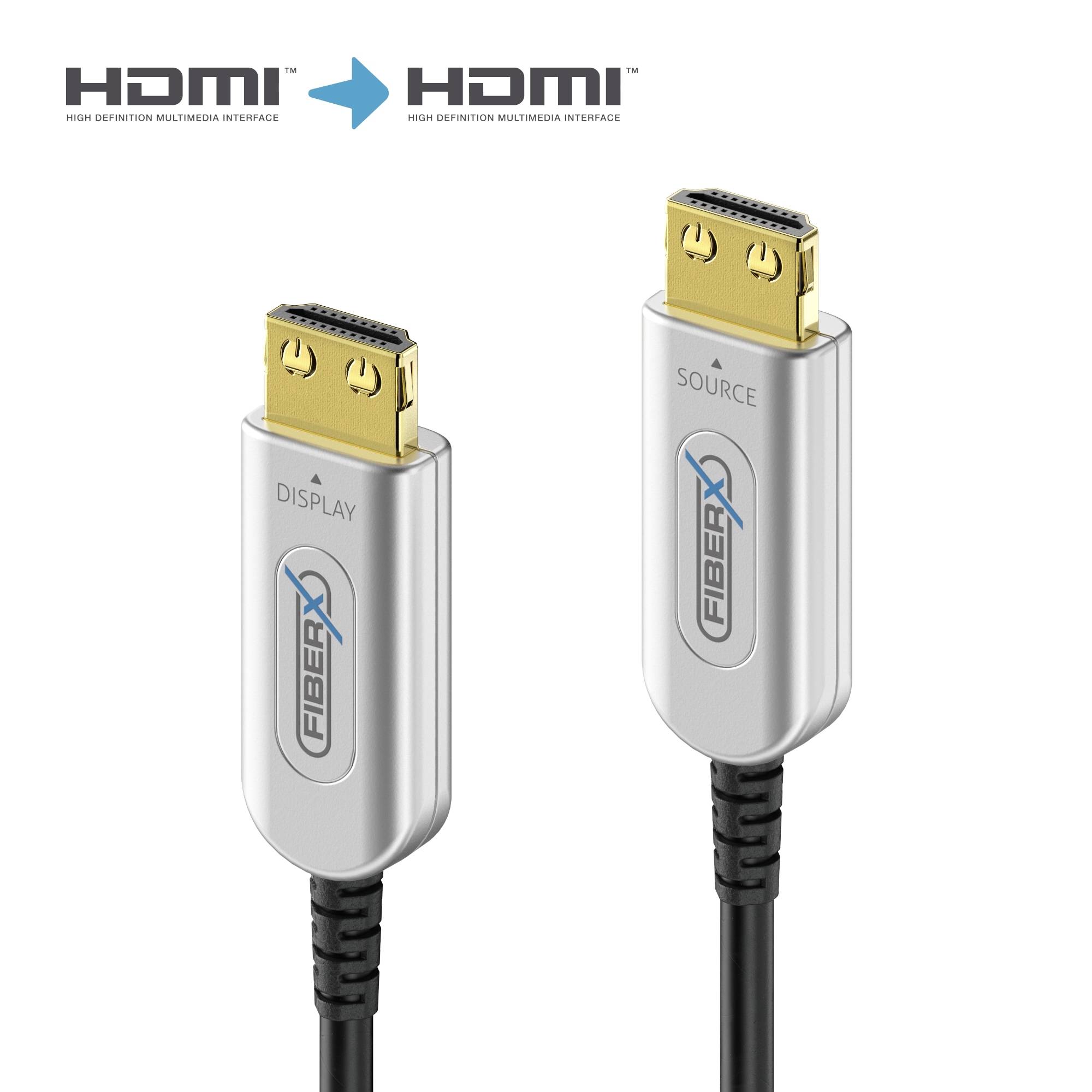 FiberX HDMI-Glasfaserkabel FX-I350-010 AOC Hyridkabel,2.0/18Gbps,4K/60Hz,10m