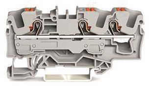 4055143712088 - WAGO 2206-1301 3-Leiter-Durchgangsklemme mit Drücker6mm²grau (Inhalt 25 Stück)
